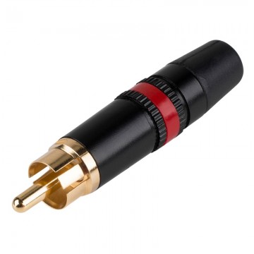 Đầu cắm RCA REAN NYS373-2 vòng mã màu đỏ, tiếp điểm mạ vàng